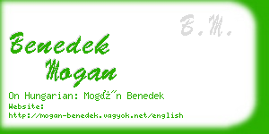 benedek mogan business card